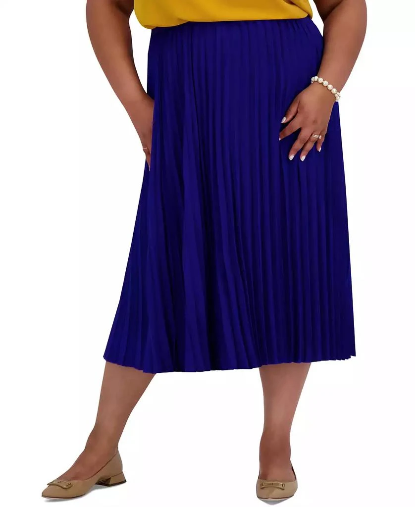 Kasper Women's Pleated Midi Skirt, Regular & Plus Sizes 2