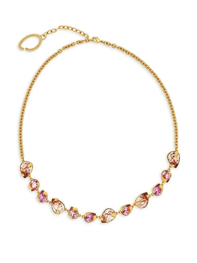 Oscar de la Renta Pear Rhinestone 24K-Gold-Plated 
Crystal Necklace