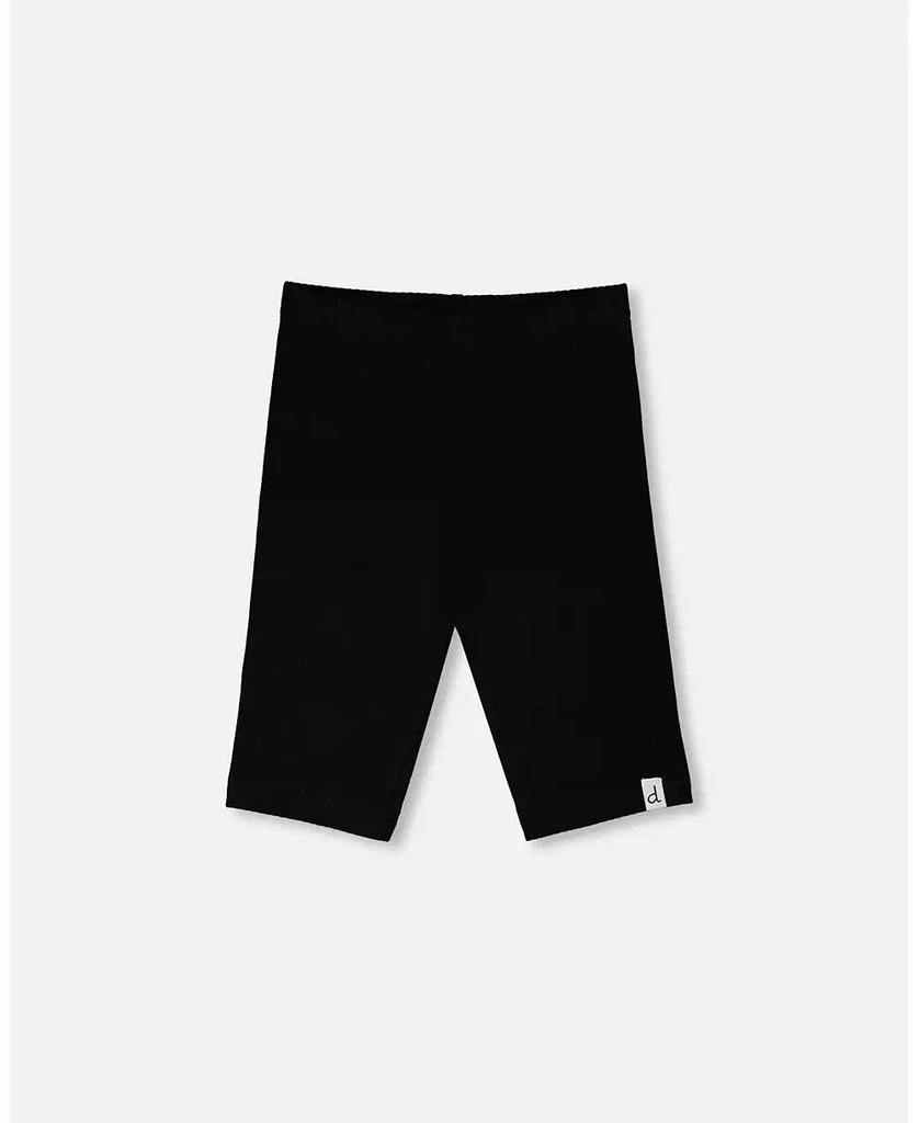 Deux par Deux Baby Girls Rib Biker Leggings