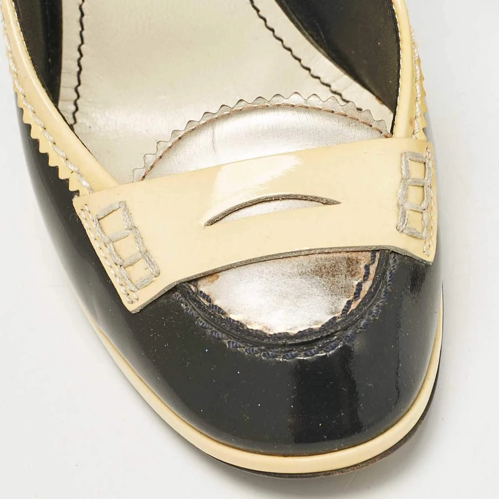 Yves Saint Laurent Yves Saint Laurent Black/Yellow Patent Leather Loafer Pumps Size 37 7