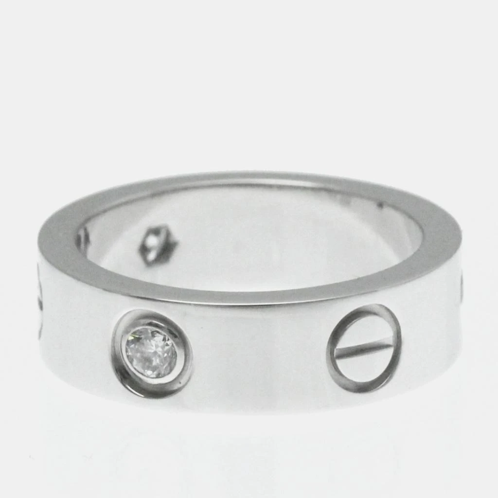 Cartier Cartier 18K White Gold and Diamond Love Band Ring EU 50 6