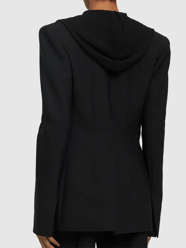 NENSI DOJAKA Tailored Wool Blend Blazer W/ Hood 2