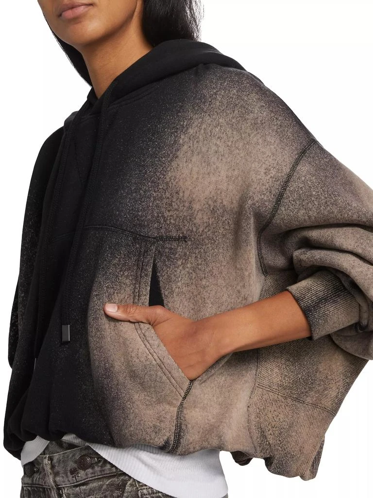 R13 Bleached Cotton Crop Hoodie 6