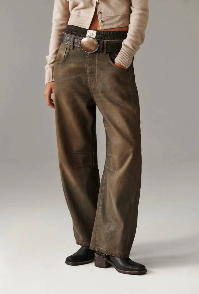 Free People Free People - Good Luck Coated Barrel Jeans