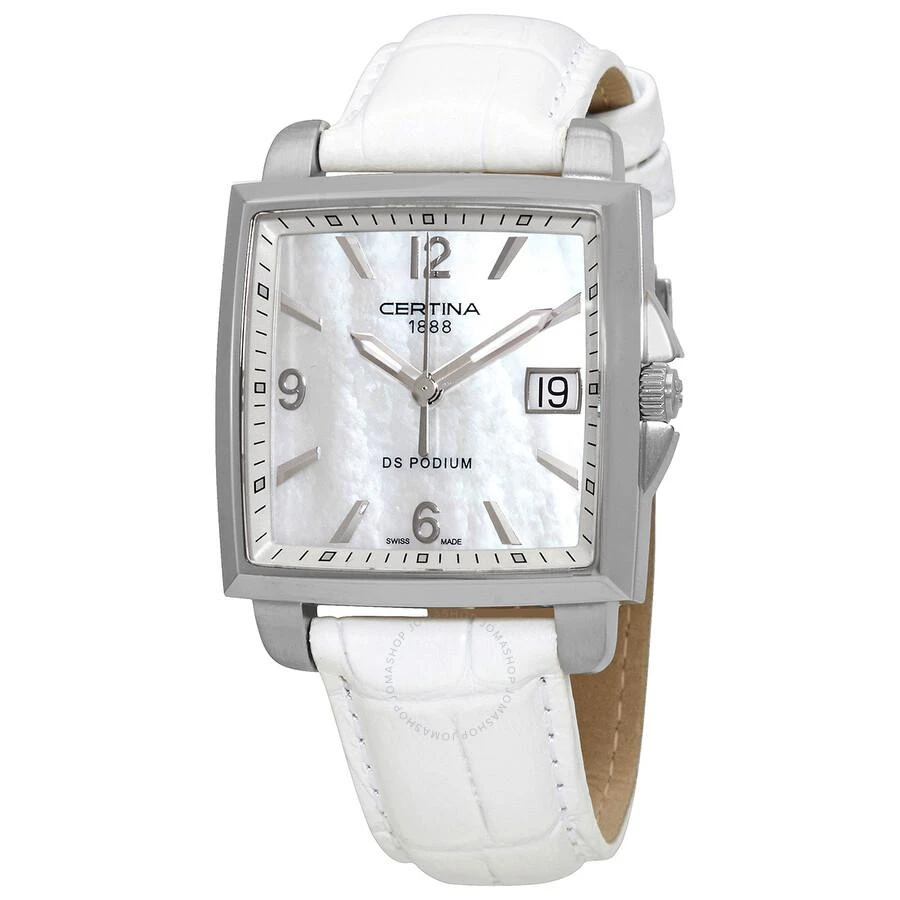 Certina DS Podium Quartz White Mother of Pearl Dial Ladies Watch C0013101611700 1