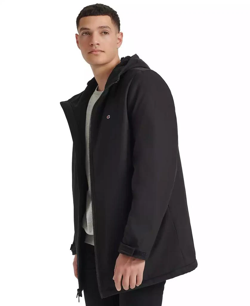 CHAMPION Men's Performance Hooded, Faux Sherpa-Lined Peacoat Jacket 3