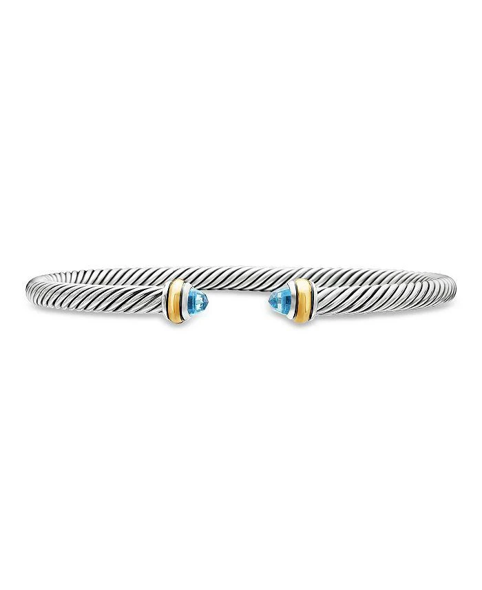 David Yurman Cable Classic Bracelet with Gemstones, 18K Yellow Gold 
Sterling Silver, 4mm