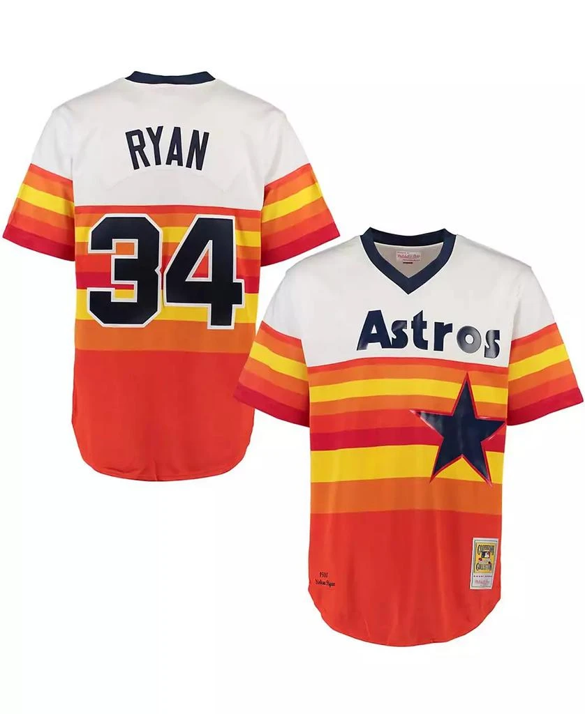 Mitchell
Ness Men
s Nolan Ryan White Houston Astros Throwback Authentic Jersey