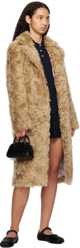 Sandy Liang Brown Marmalade Faux-Fur Coat 4