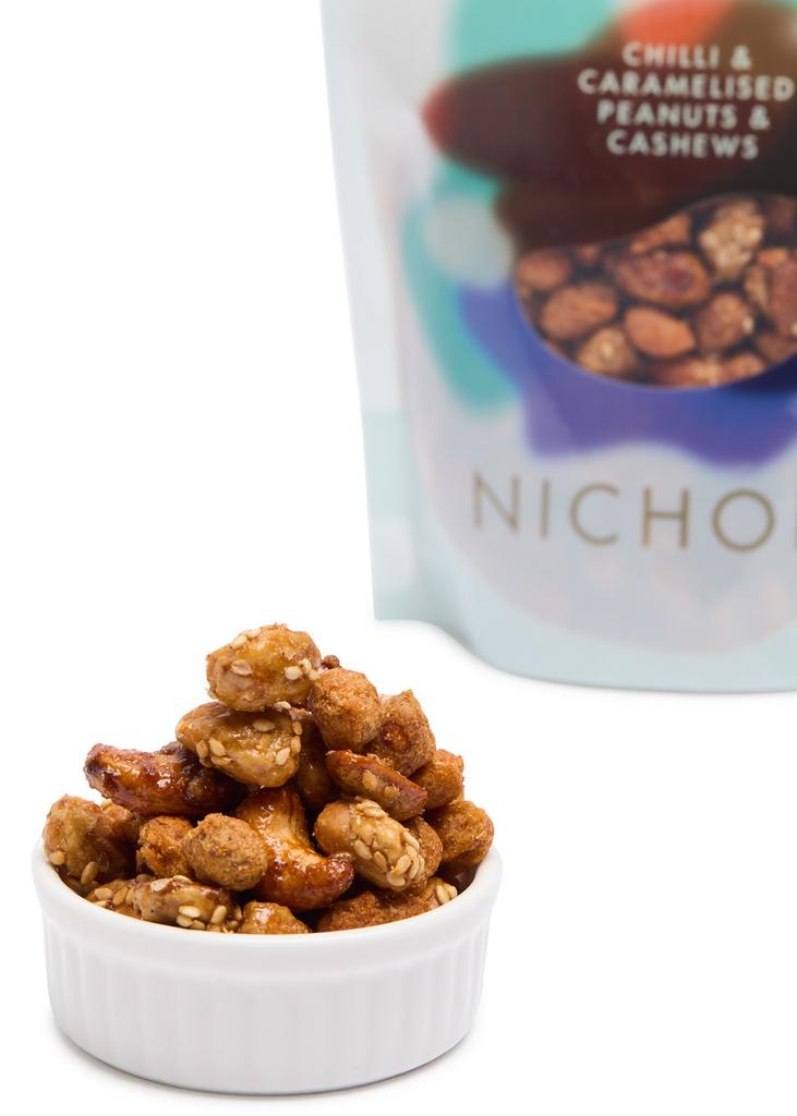 Harvey Nichols Chilli & Caramelised Peanuts & Cashews Pouch 200g
