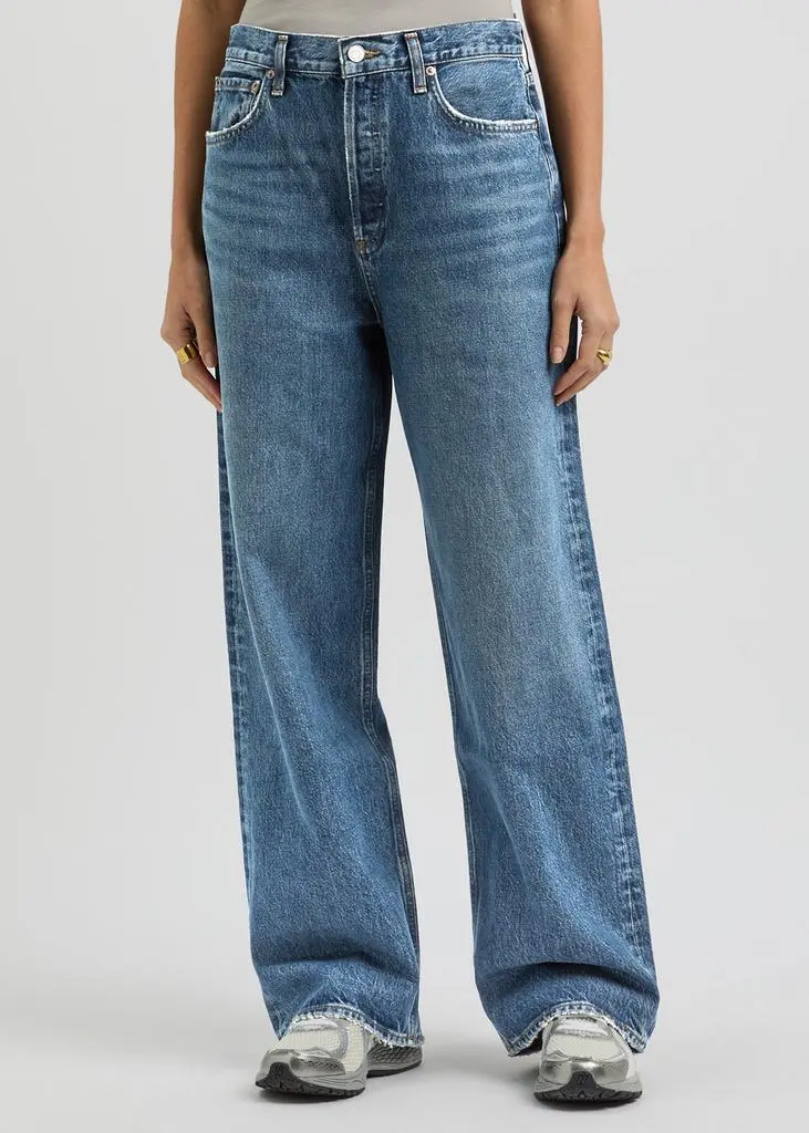 AGOLDE Low Slung Baggy distressed wide-leg jeans 2