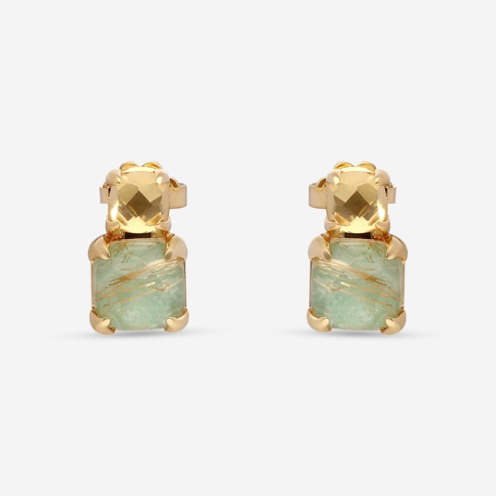SuperOro SuperOro Iceberg 18K Yellow Gold Multistone Earrings ICEBERG/O001