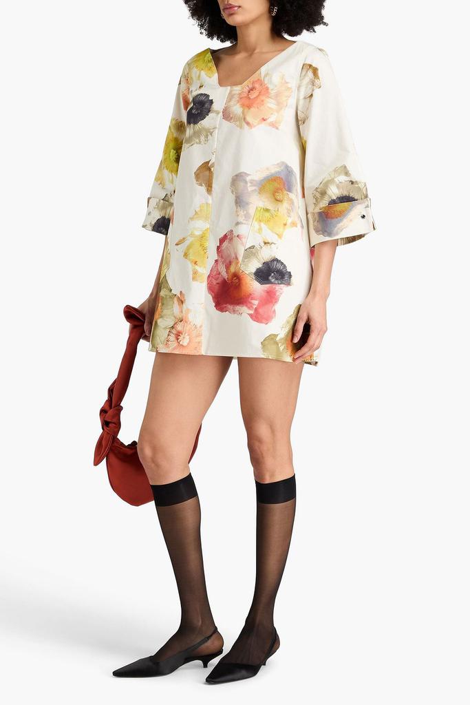 Stine Goya Floral-print cotton-twill mini dress
