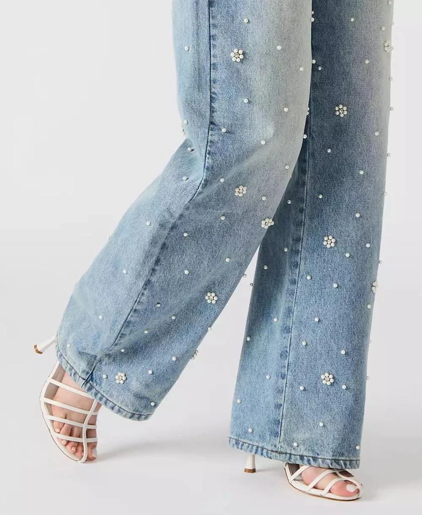 Steve Madden Women's Denim Fianna Barrel-Leg Jeans 4