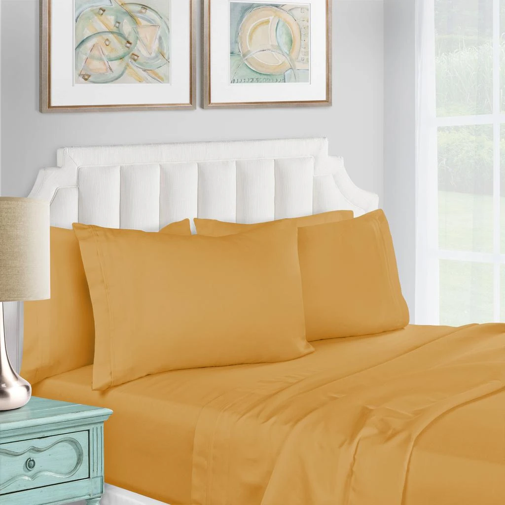 Superior 1200-Thread Count Breathable Egyptian Cotton Luxurious Solid Deep Pocket Sheet Set 2