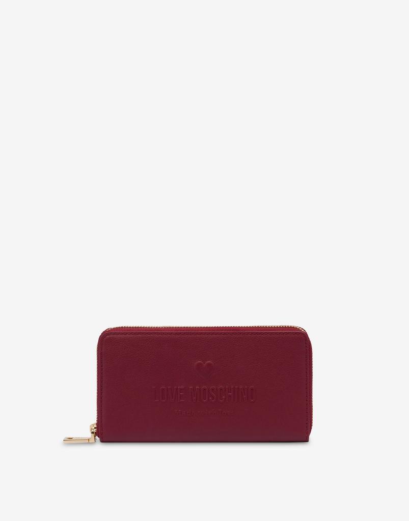 Love Moschino Love Embossed Calfskin Wallet