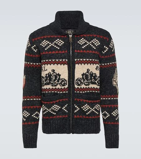 RRL Cotton and wool zip-up cardigan 1