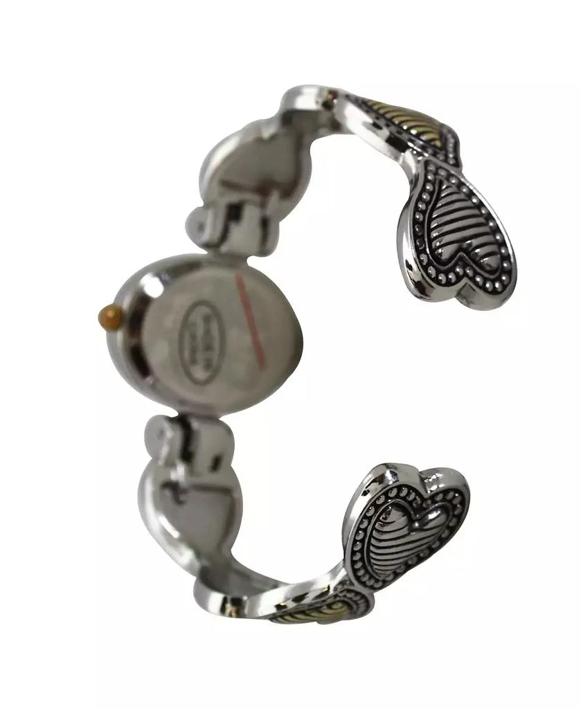 Olivia Pratt Two Tone Heart Details Bangle Women Watch 2