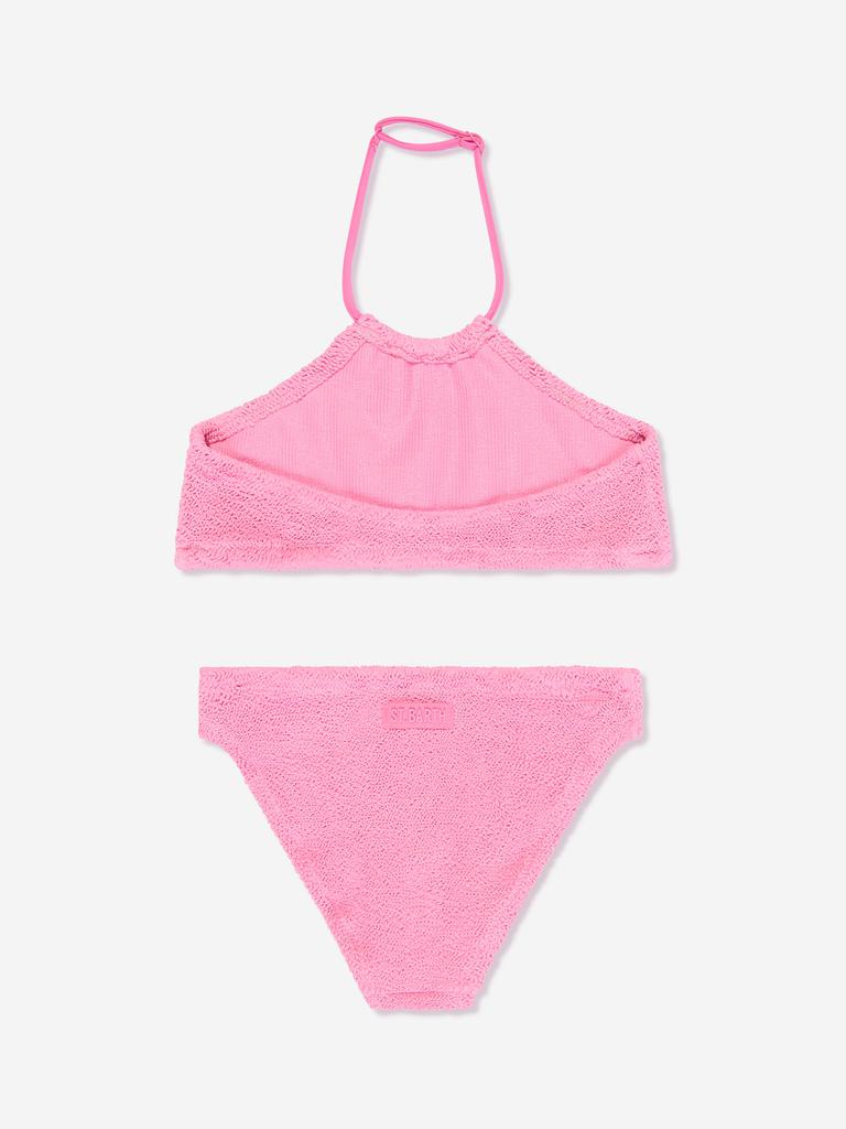 MC2 Saint Barth Girls Crinkle Halter Bikini in Pink