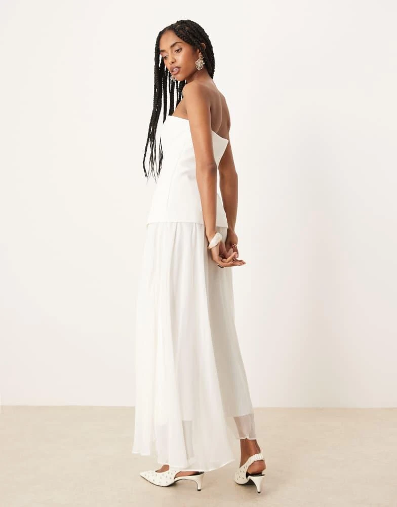 Forever New Forever New hook and eye sheer midaxi dress in cream 2