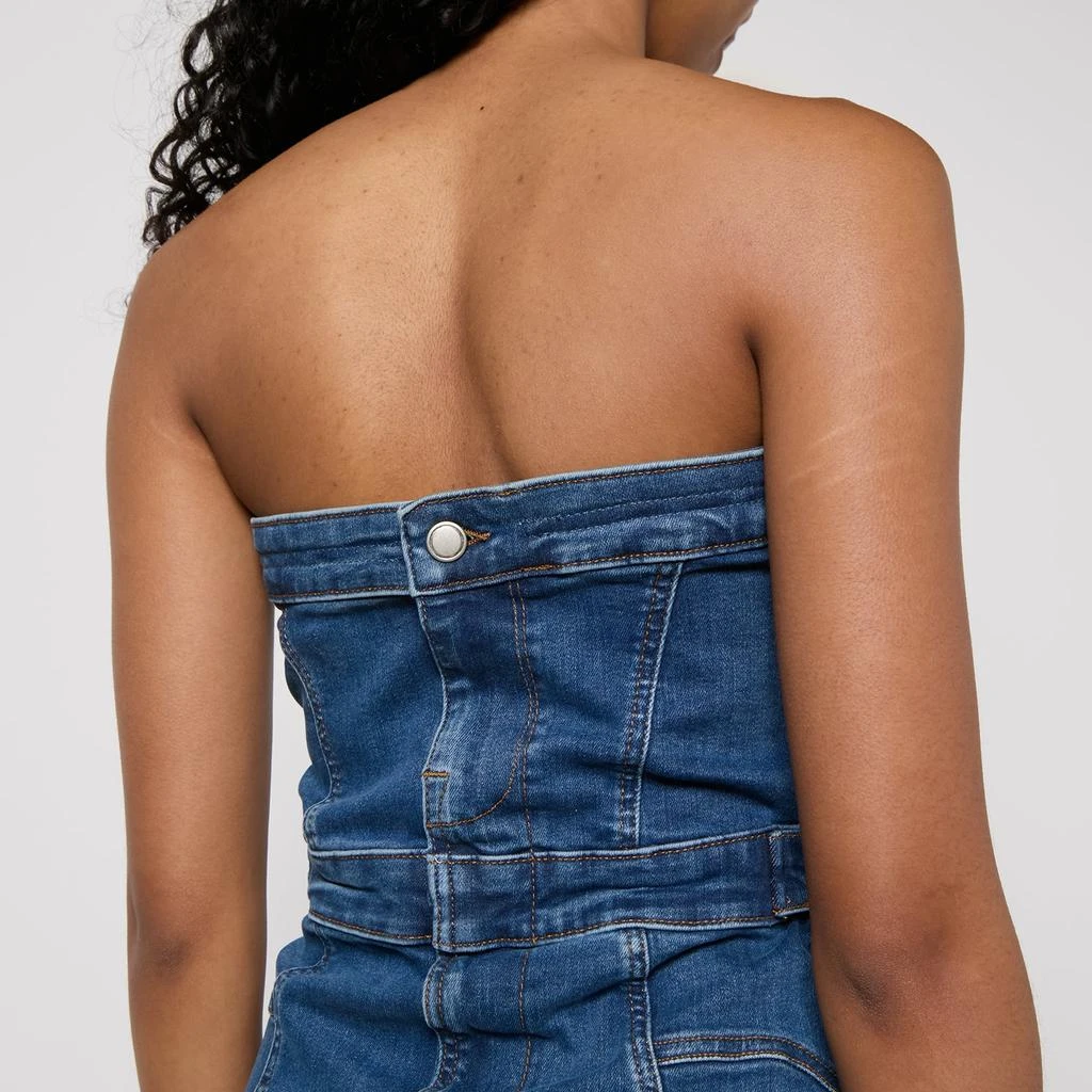 Good American Good American Stretch-Denim Midi Dress 3