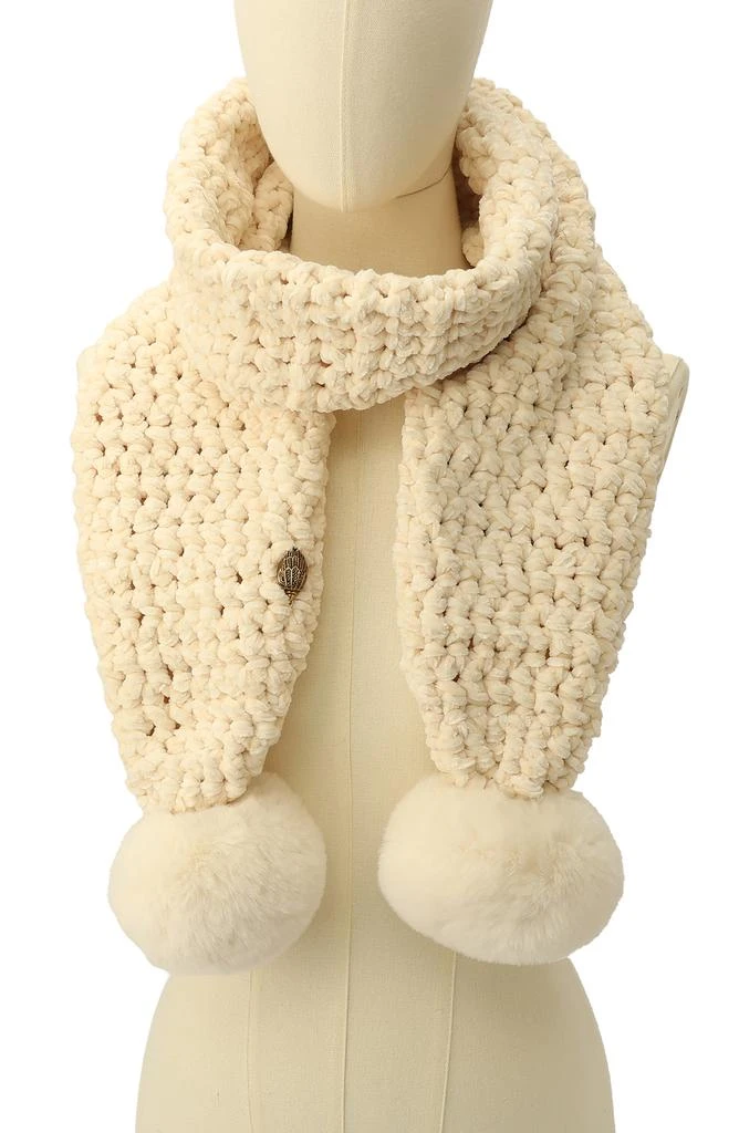 Kurt Geiger Chunky Chenille Pompom Scarf 4