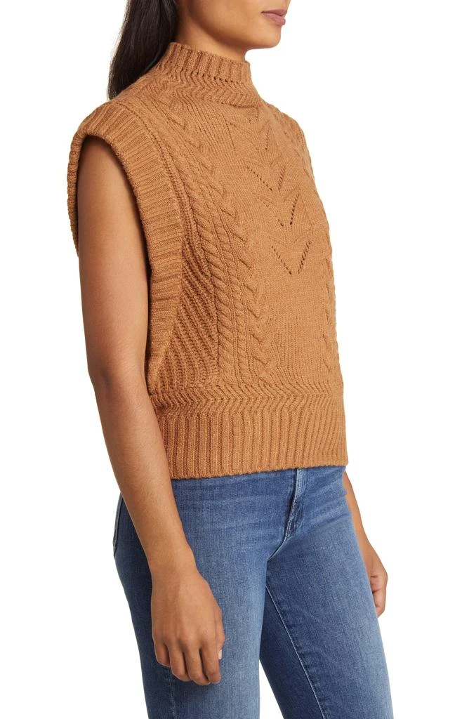 Wit & Wisdom Cable Stitch Mock Neck Sweater Vest 3