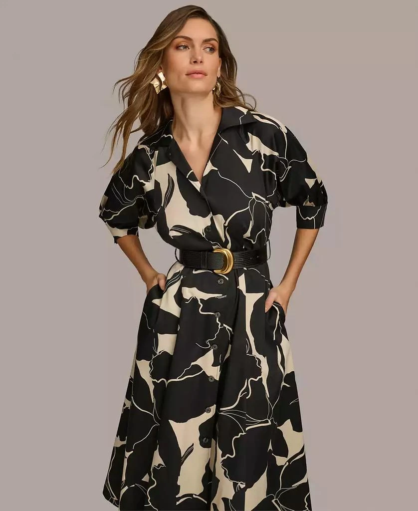 Donna Karan New York Petite Printed Belted Shirtdress 6