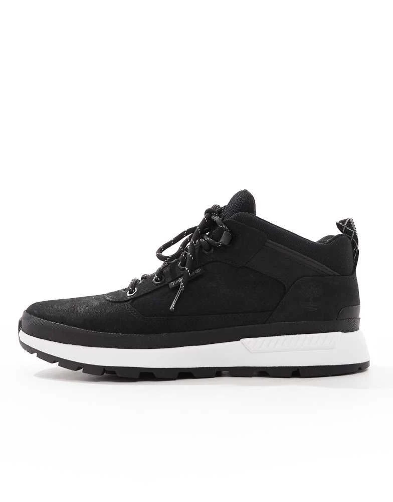 Timberland Timberland field trekker low trainer boots in black leather 2