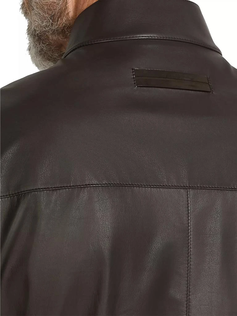 Zegna Nappa Leather Bomber Jacket 4