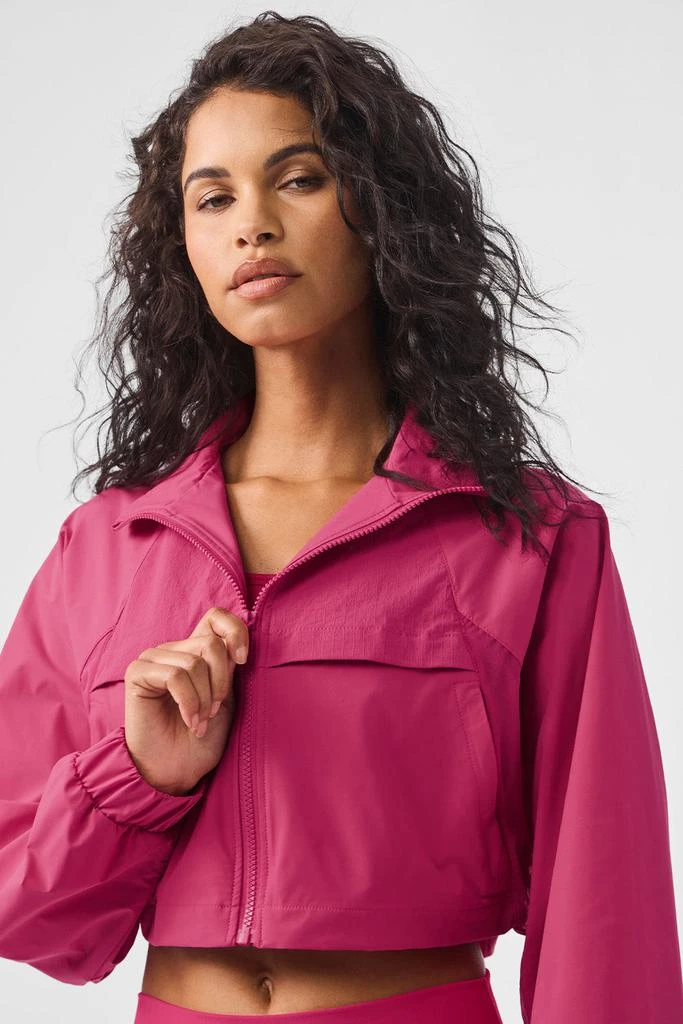 Alo Cropped Playmaker Jacket - Pink Summer Crush 4