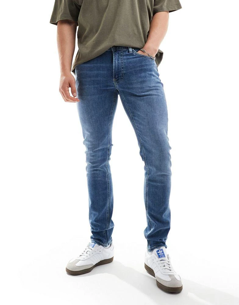 LEE Lee Luke slim tapered fit jeans in highland mid wash 1