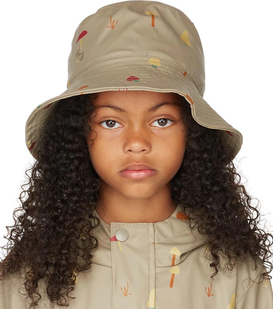 Coco Village Kids Taupe Girole Rain Bucket Hat 1