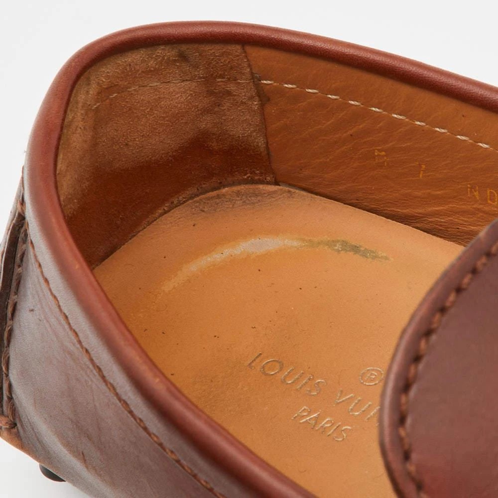 Louis Vuitton Louis Vuitton Brown Leather Hockenheim Slip On Loafers Size 41 9