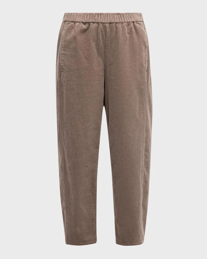 Eileen Fisher Cropped Organic Cotton Corduroy Lantern Pants 1