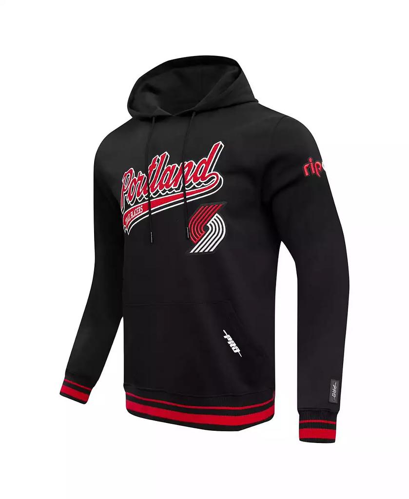 Pro Standard Men's Black Portland Trail Blazers Script Tail Pullover Hoodie