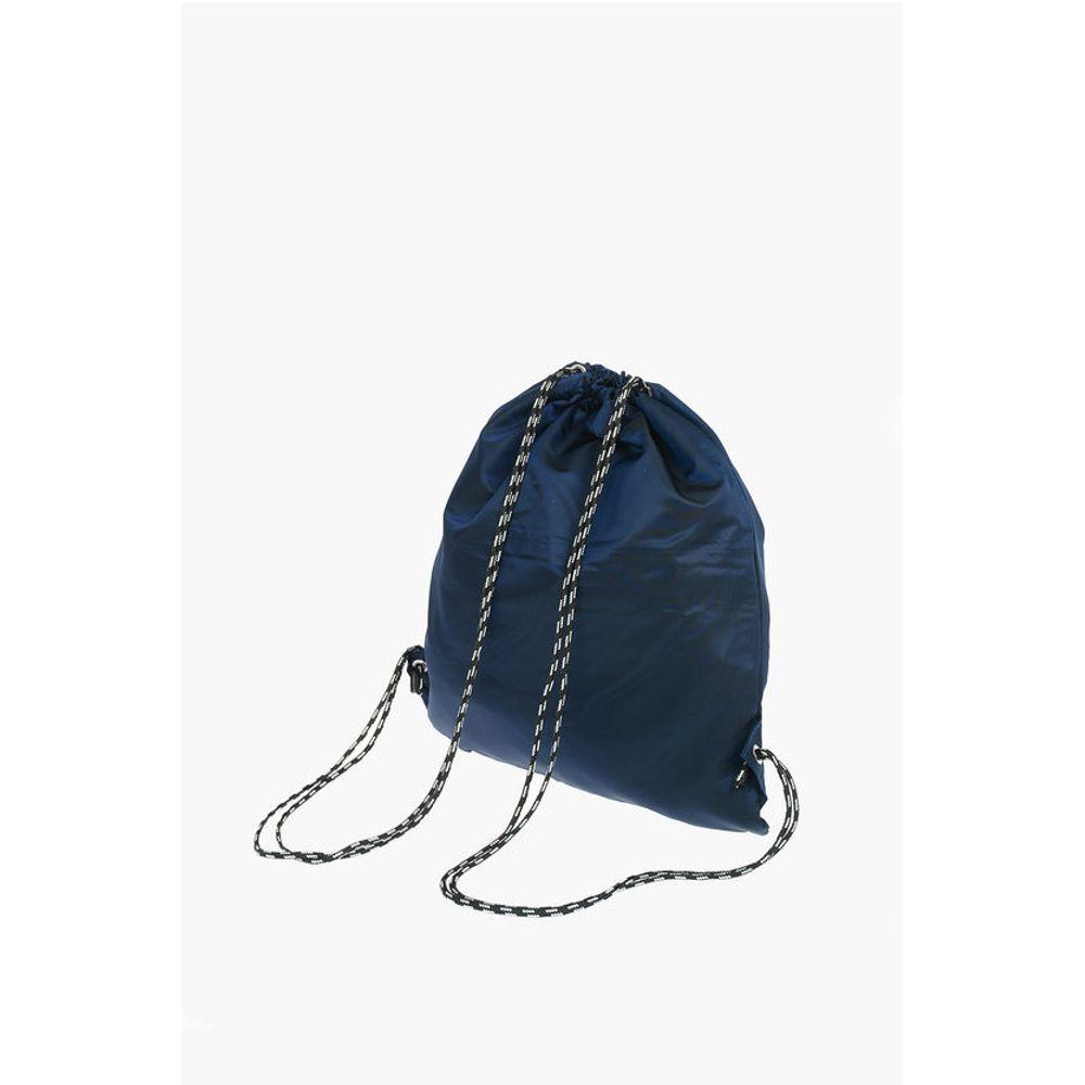 Neil Barrett solid color drawstring backpack with two-tone Men's laces