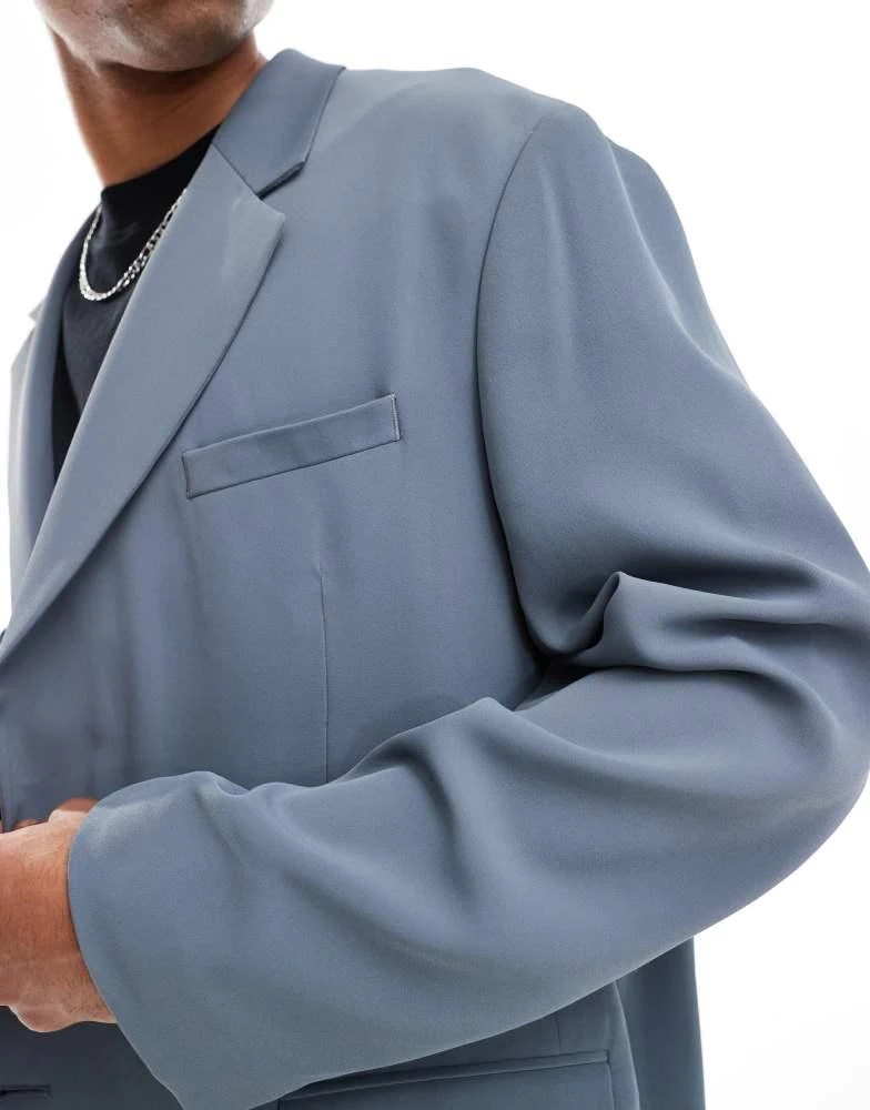 ASOS ASOS DESIGN slouchy oversized suit jacket in blue 2