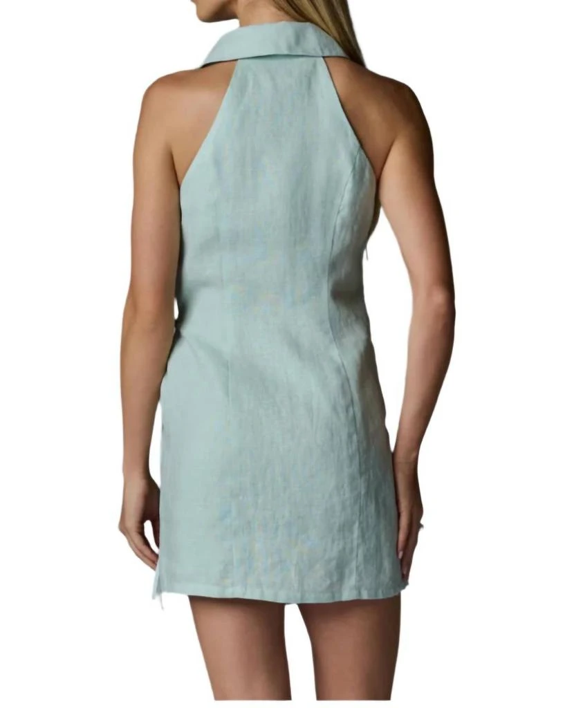 Hevron Lauren Dress In Seafoam 2