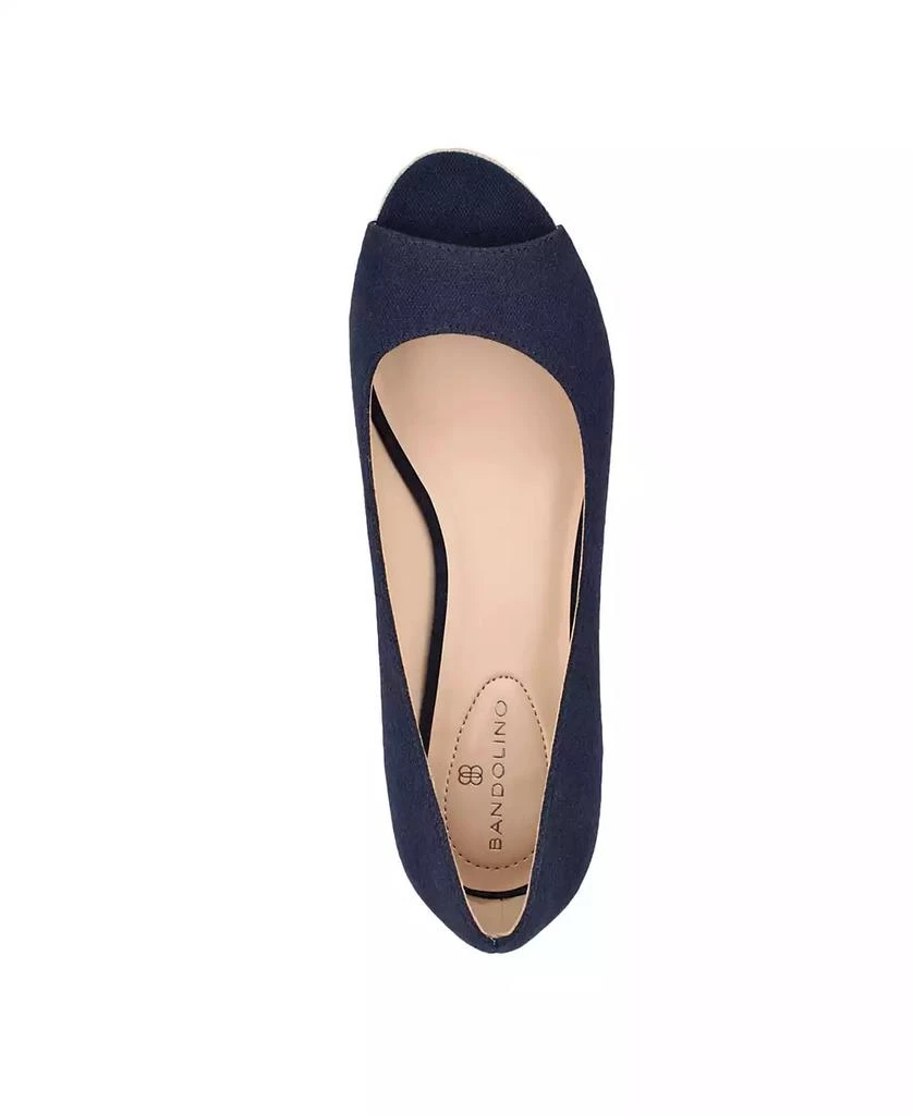 Bandolino Women's Nuri Peep Toe Espadrille Wedge Sandals 4