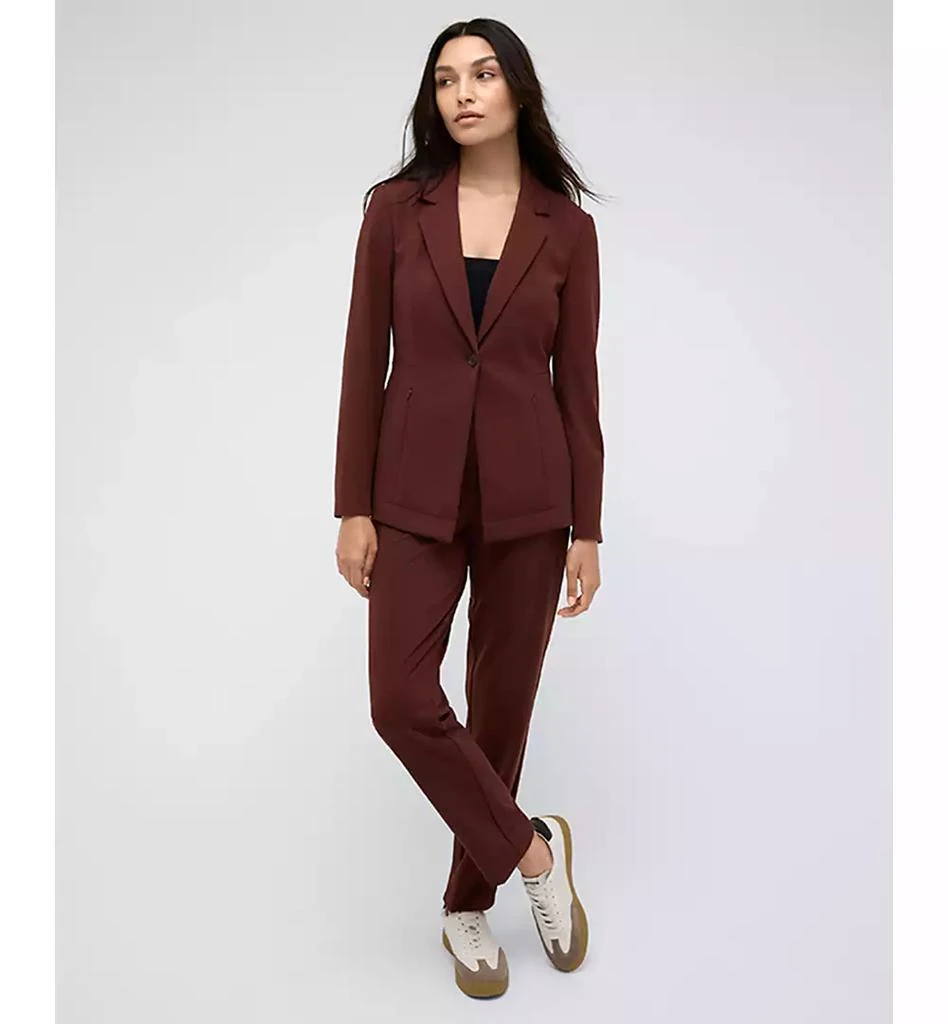 Kenneth Cole Women's Athletic Stretch One Button Notch Collar Blazer 5