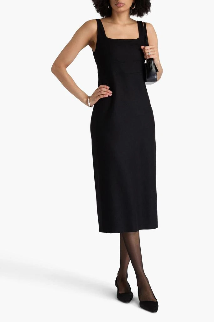 Vince Wool-blend flannel midi dress 2