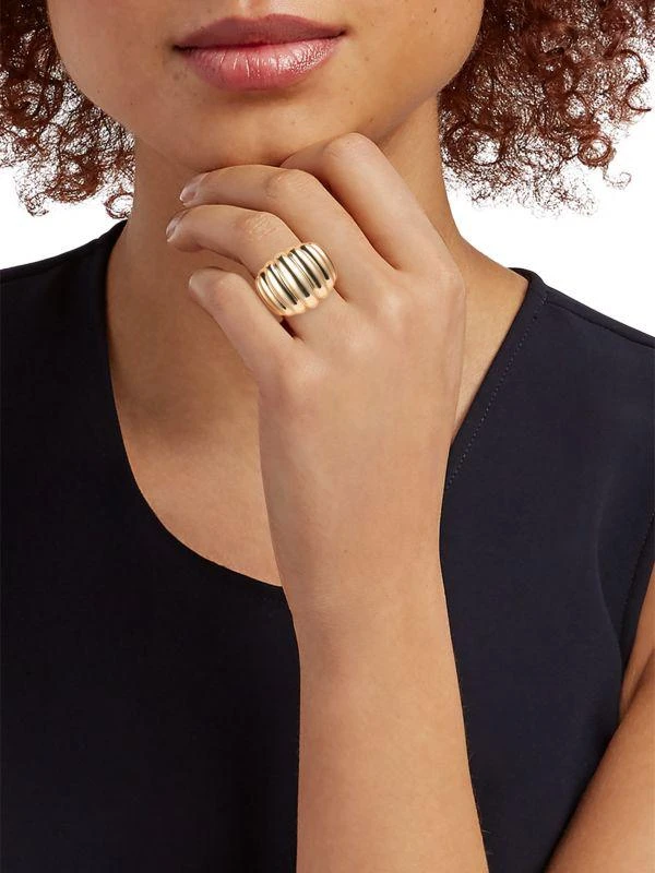 Sterling Forever 14K Goldplated Bubble Dome Statement Ring 2