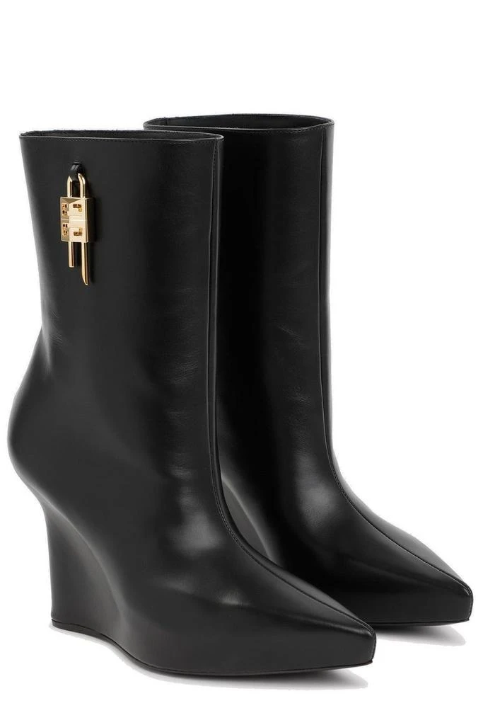 Givenchy Givenchy Lock Plaque Detail Wedge Boots 3