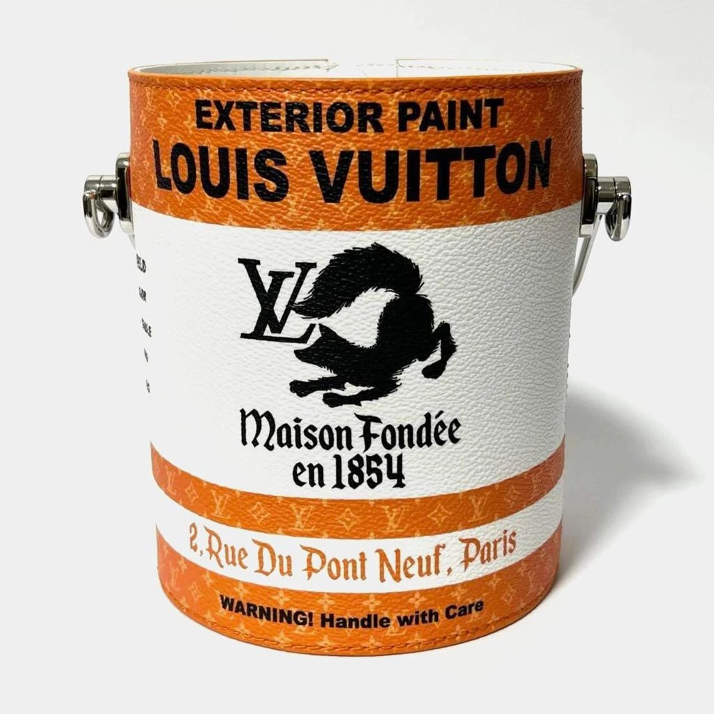 Louis Vuitton Louis Vuitton White Coated Canvas Graphic Print Monogram Paint Can Bag 2