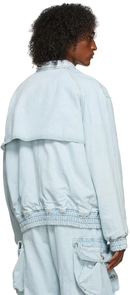 We11done Blue Washed Cargo Short Jacket 3