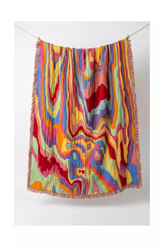 YAYA AND CO YaYa 
Co. Bellows Organic Cotton Abstract Tapestry Throw Blanket 2