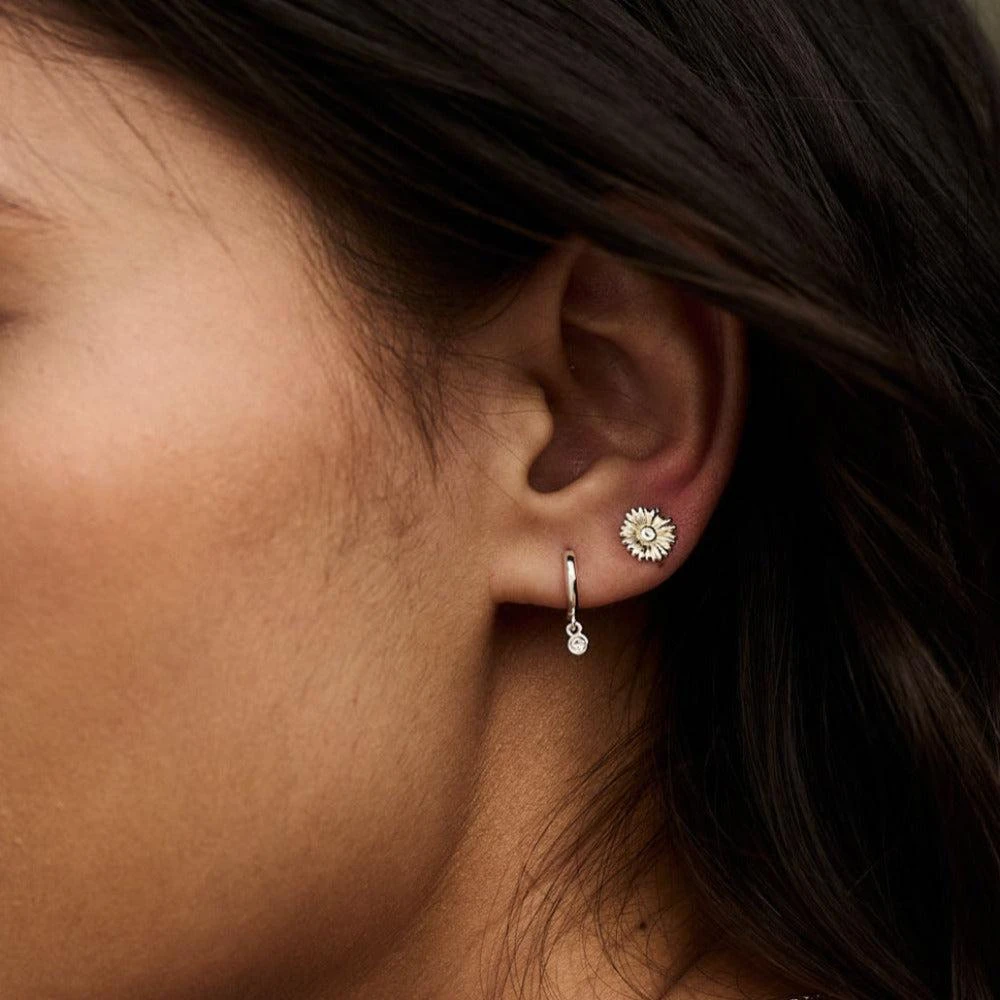 Orelia London Mini Crystal Drop Micro Hoop Earrings Made With Swarovski Crystals 2