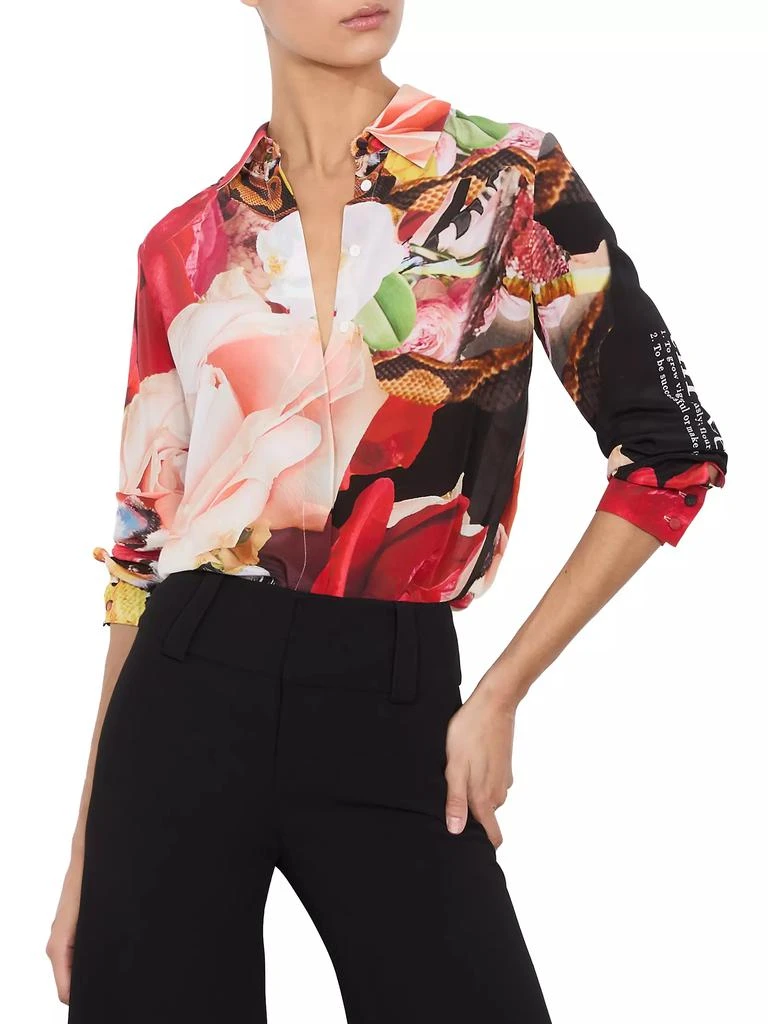 Alice + Olivia A+O x Kelly Dabbah Willa Floral Shirt 4
