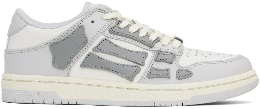 AMIRI Gray & White Skel Top Low Sneakers 1